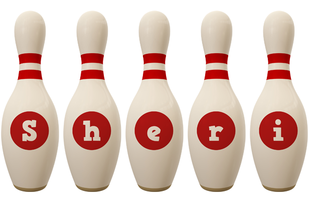 Sheri bowling-pin logo