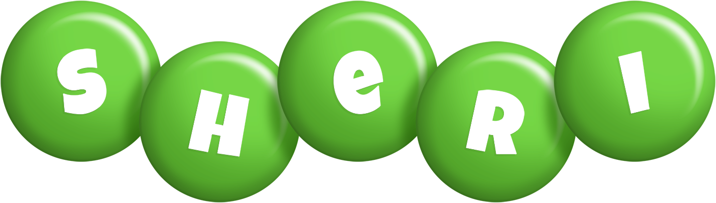 Sheri candy-green logo