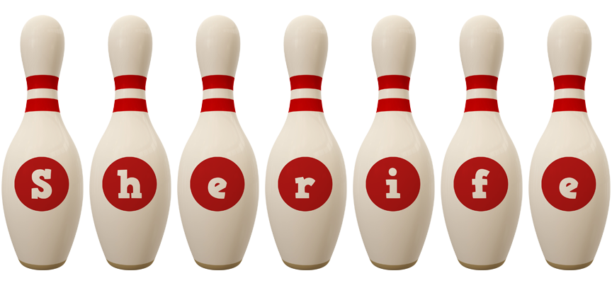 Sherife bowling-pin logo