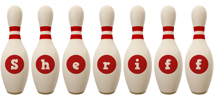 Sheriff bowling-pin logo