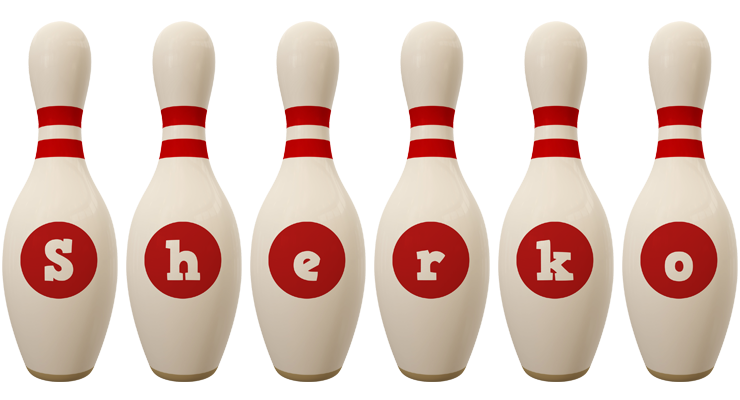 Sherko bowling-pin logo