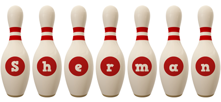 Sherman bowling-pin logo