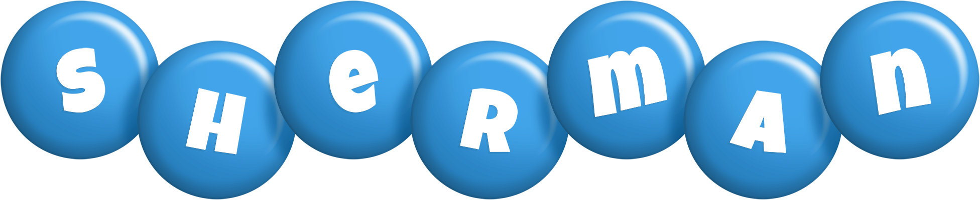 Sherman candy-blue logo