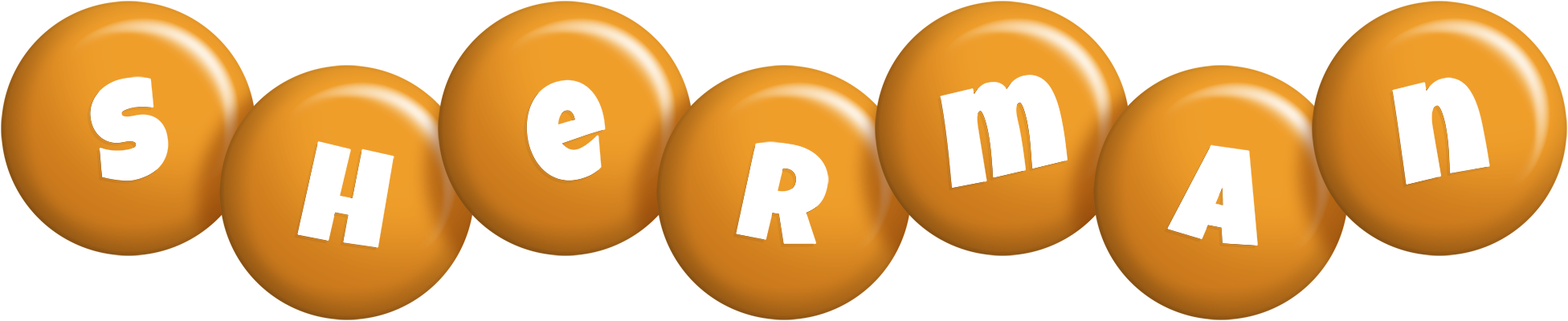 Sherman candy-orange logo