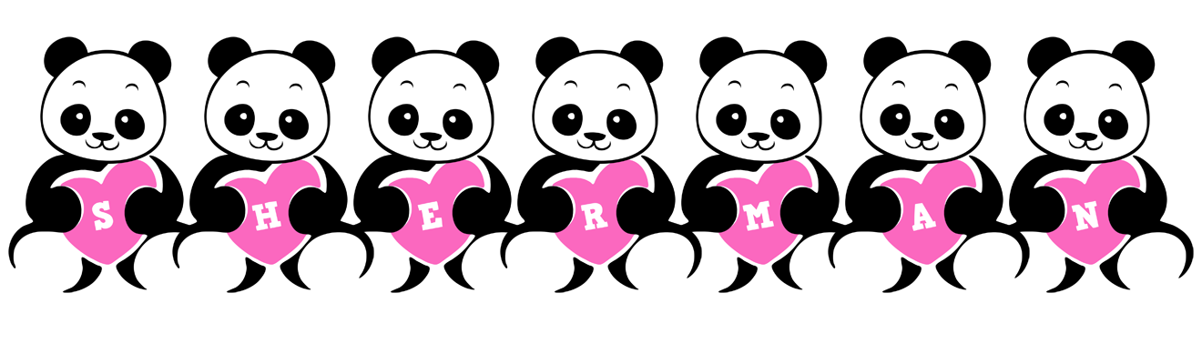 Sherman love-panda logo