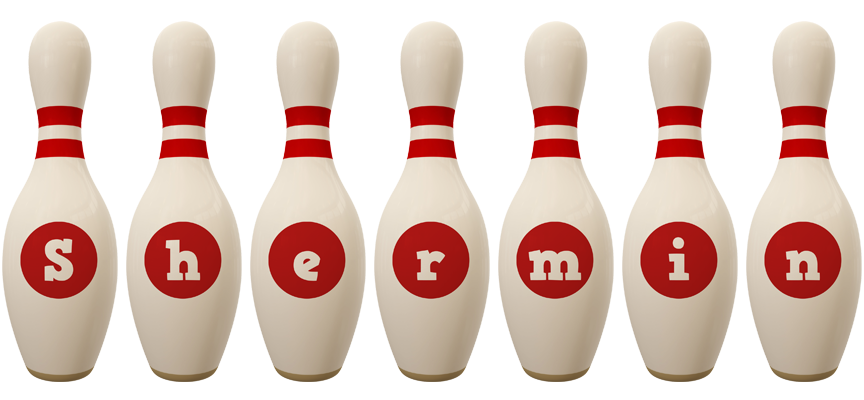 Shermin bowling-pin logo