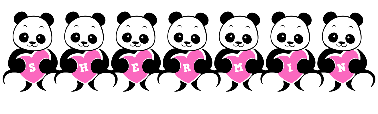Shermin love-panda logo
