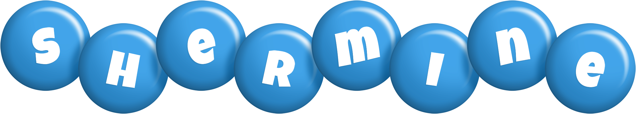 Shermine candy-blue logo