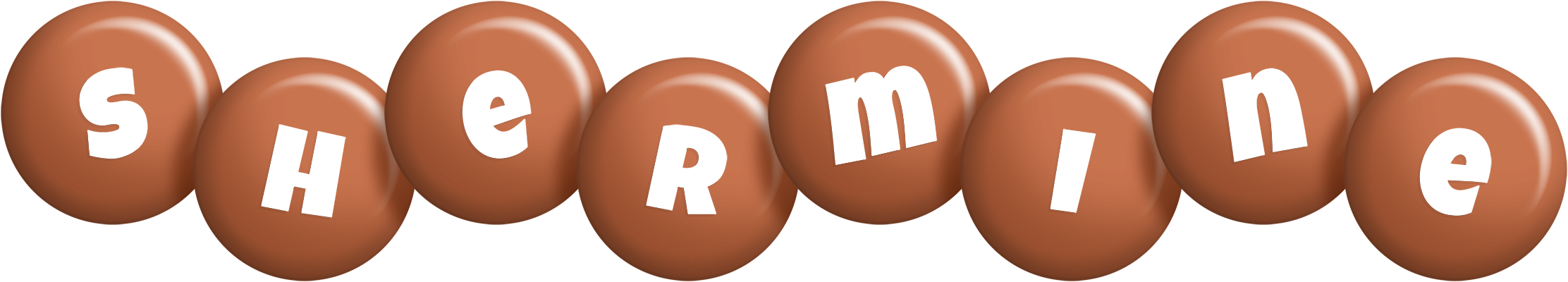 Shermine candy-brown logo