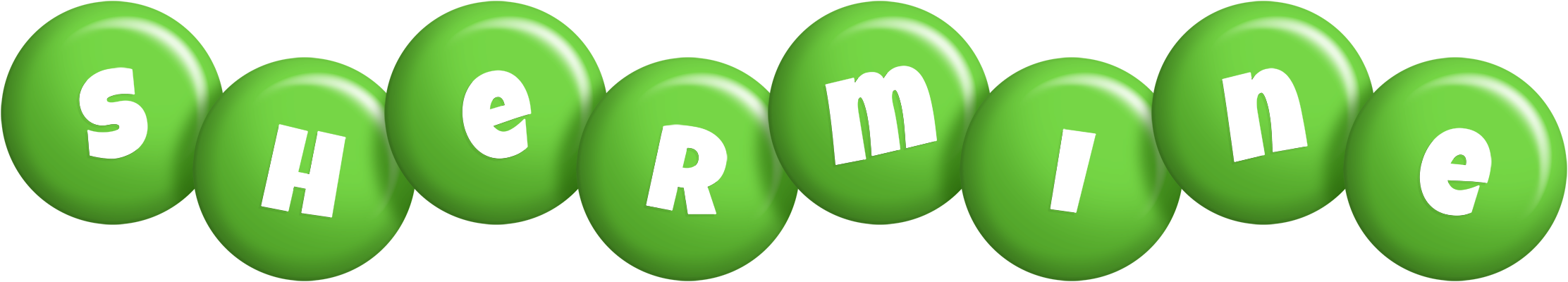 Shermine candy-green logo