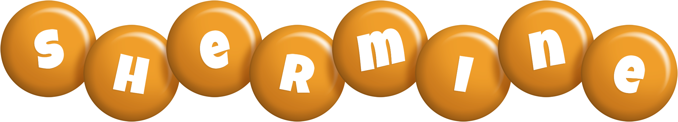 Shermine candy-orange logo