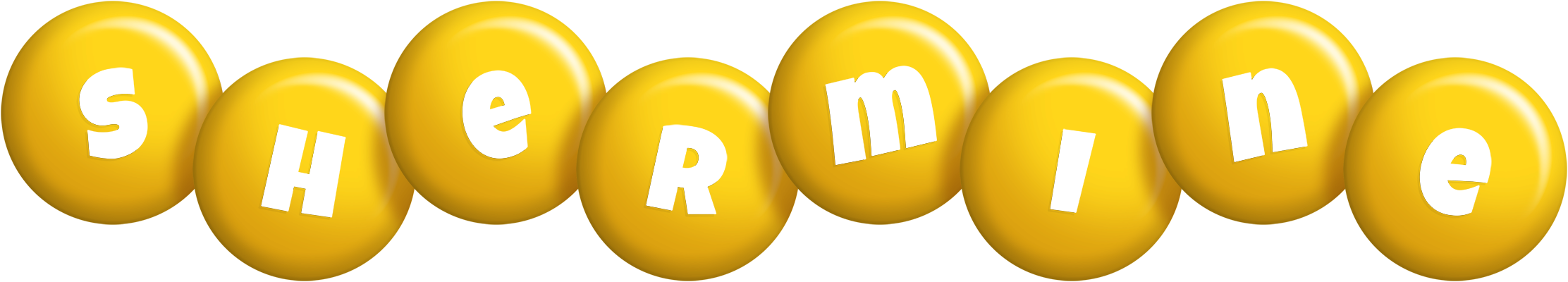 Shermine candy-yellow logo