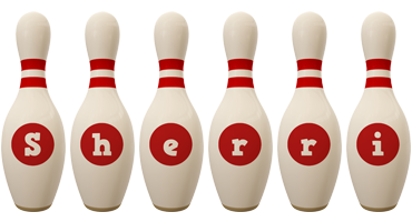 Sherri bowling-pin logo