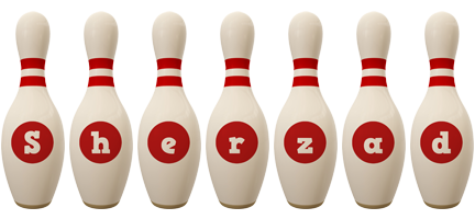 Sherzad bowling-pin logo