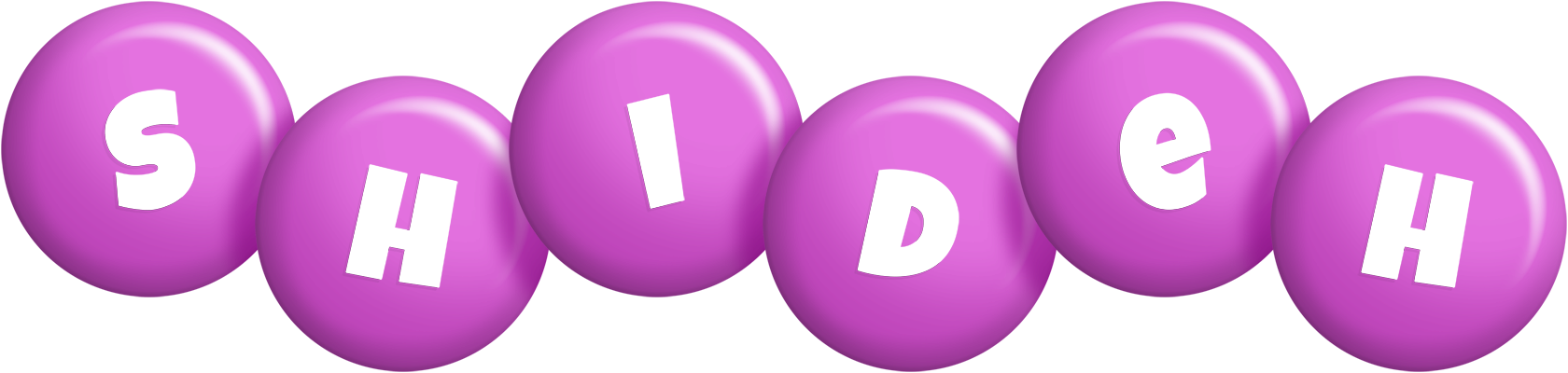 Shideh candy-purple logo