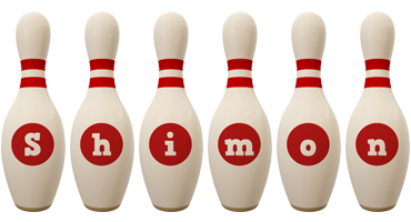 Shimon bowling-pin logo