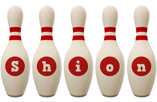 Shion bowling-pin logo