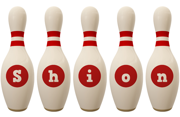 Shion bowling-pin logo