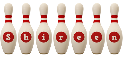 Shireen bowling-pin logo
