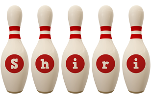 Shiri bowling-pin logo