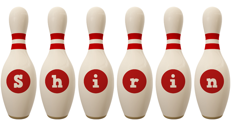 Shirin bowling-pin logo