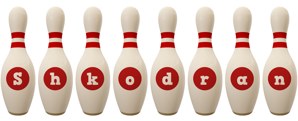 Shkodran bowling-pin logo