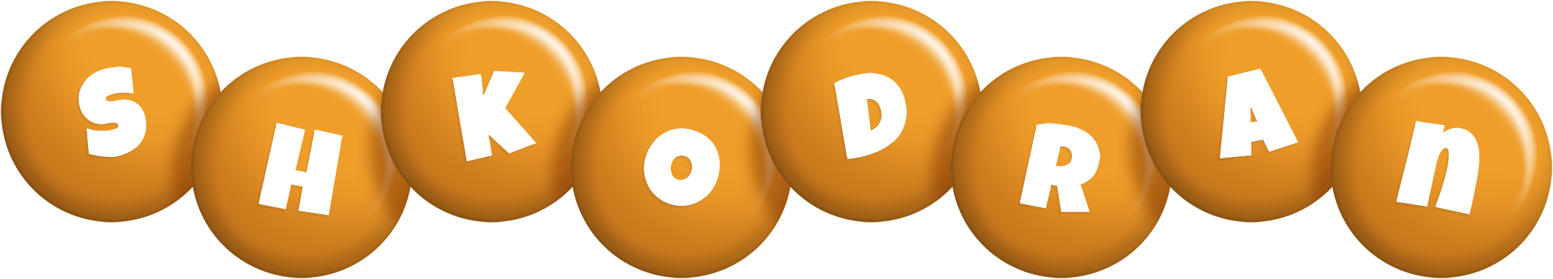 Shkodran candy-orange logo