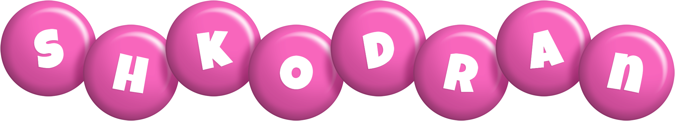 Shkodran candy-pink logo