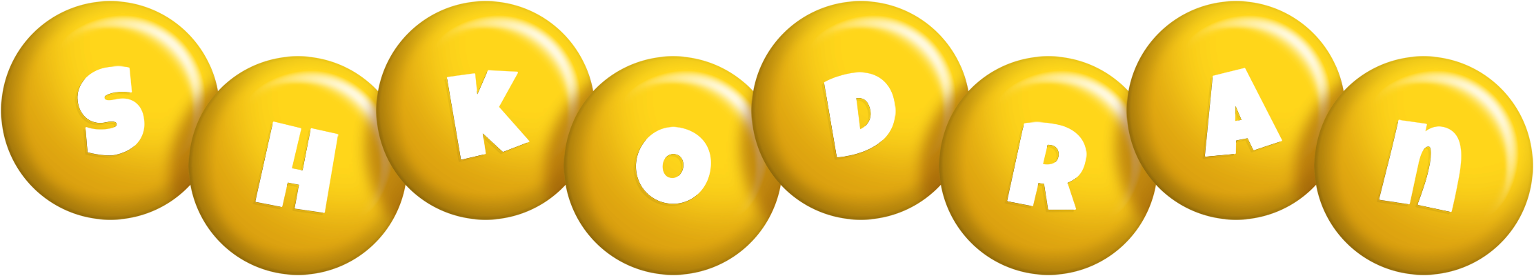 Shkodran candy-yellow logo