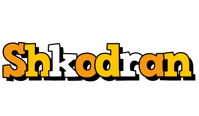 Shkodran cartoon logo