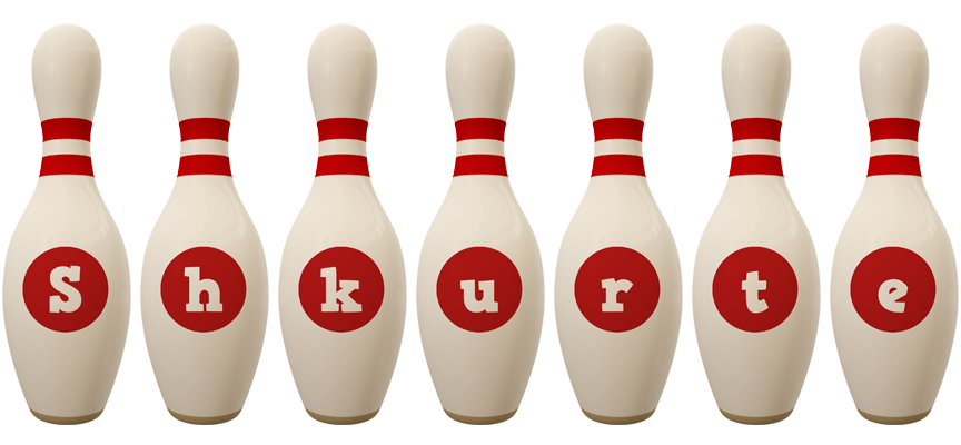 Shkurte bowling-pin logo