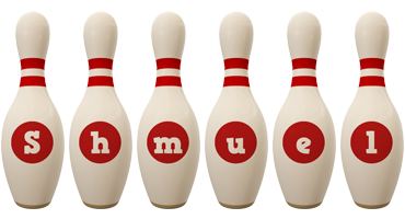 Shmuel bowling-pin logo