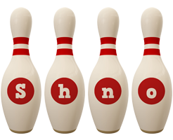 Shno bowling-pin logo