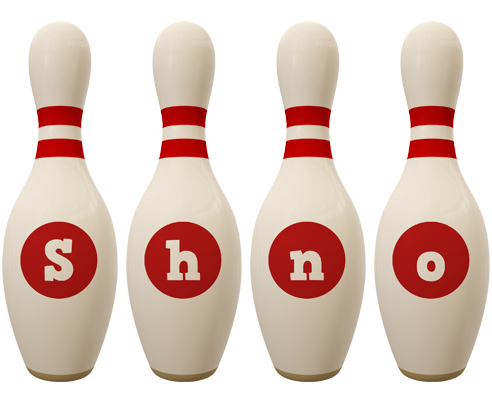 Shno bowling-pin logo