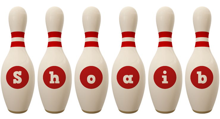 Shoaib bowling-pin logo
