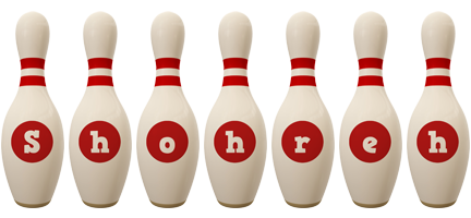 Shohreh bowling-pin logo