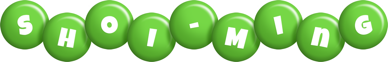 Shoi-Ming candy-green logo