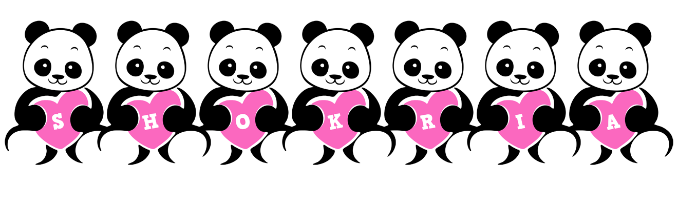 Shokria love-panda logo