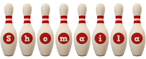 Shomaila bowling-pin logo