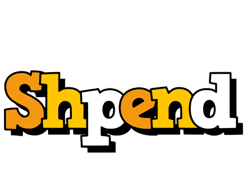 Shpend cartoon logo
