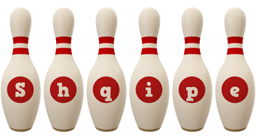 Shqipe bowling-pin logo