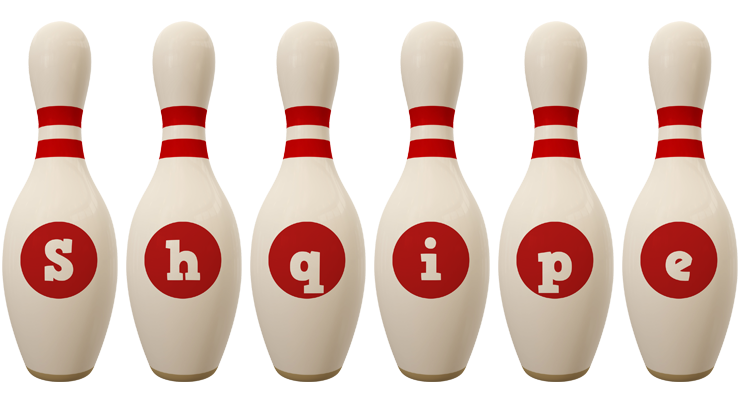 Shqipe bowling-pin logo