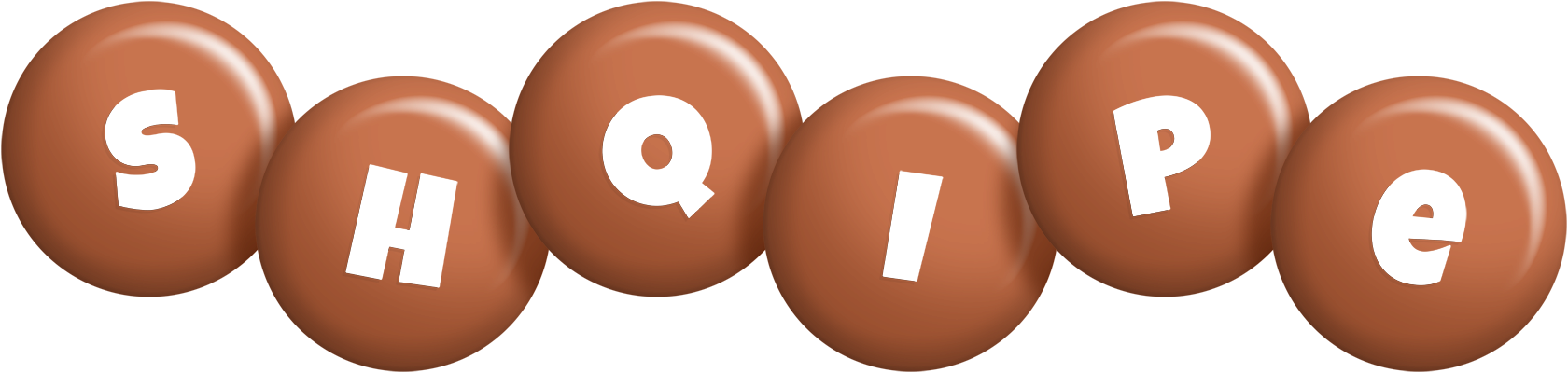Shqipe candy-brown logo