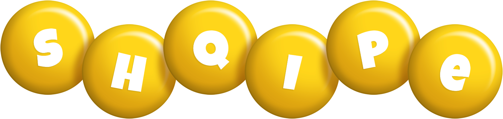 Shqipe candy-yellow logo