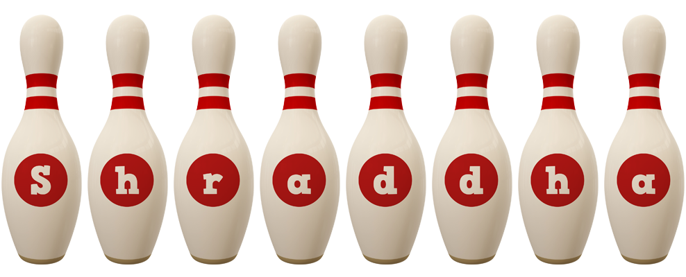 Shraddha bowling-pin logo