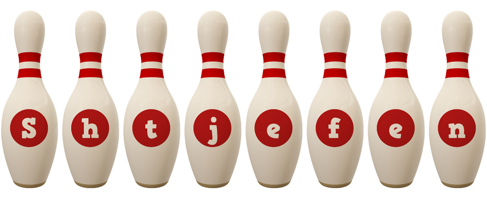 Shtjefen bowling-pin logo