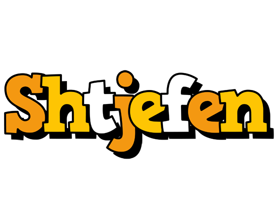 Shtjefen cartoon logo