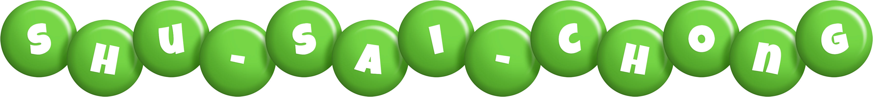 Shu-Sai-Chong candy-green logo
