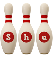 Shu bowling-pin logo