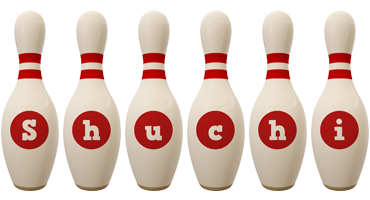 Shuchi bowling-pin logo